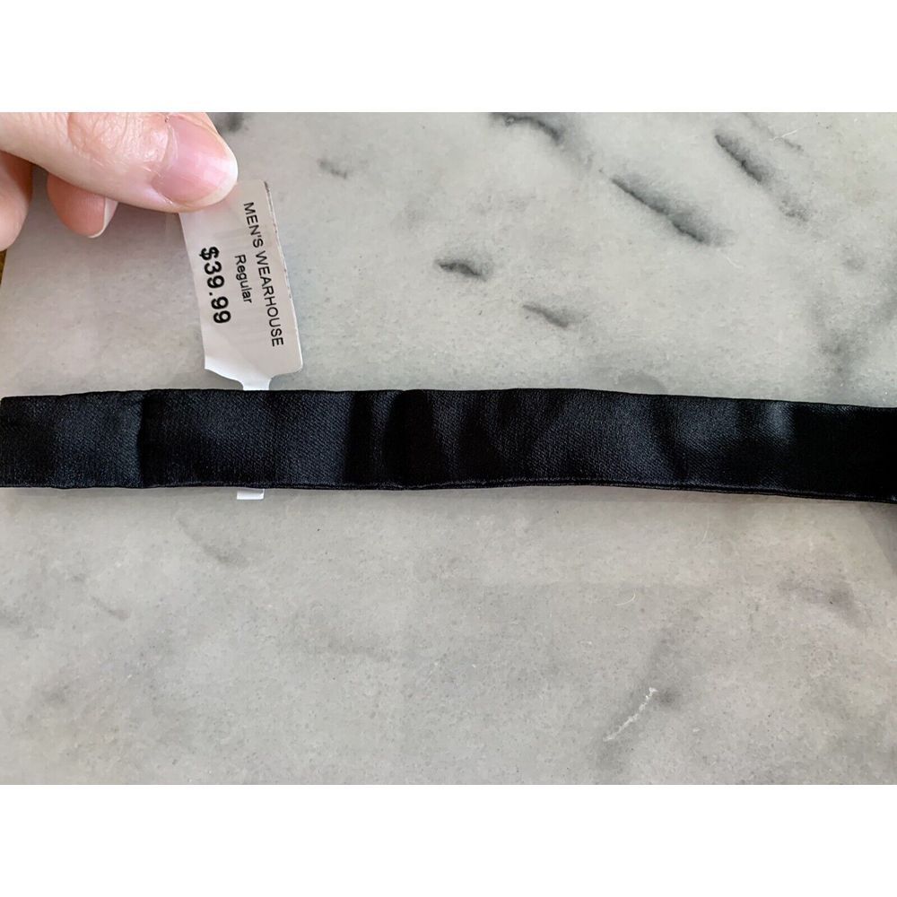 Nwt Egara Solid Black Woven Adjustable Pretied Bo… - image 5